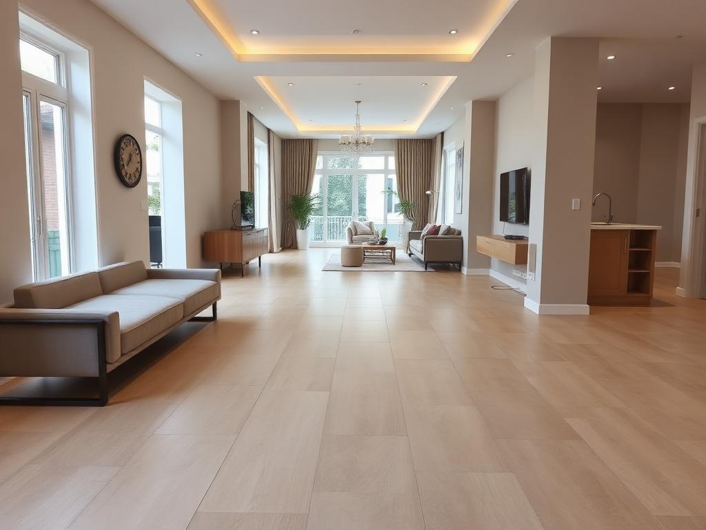 Large format floor and wall tiling