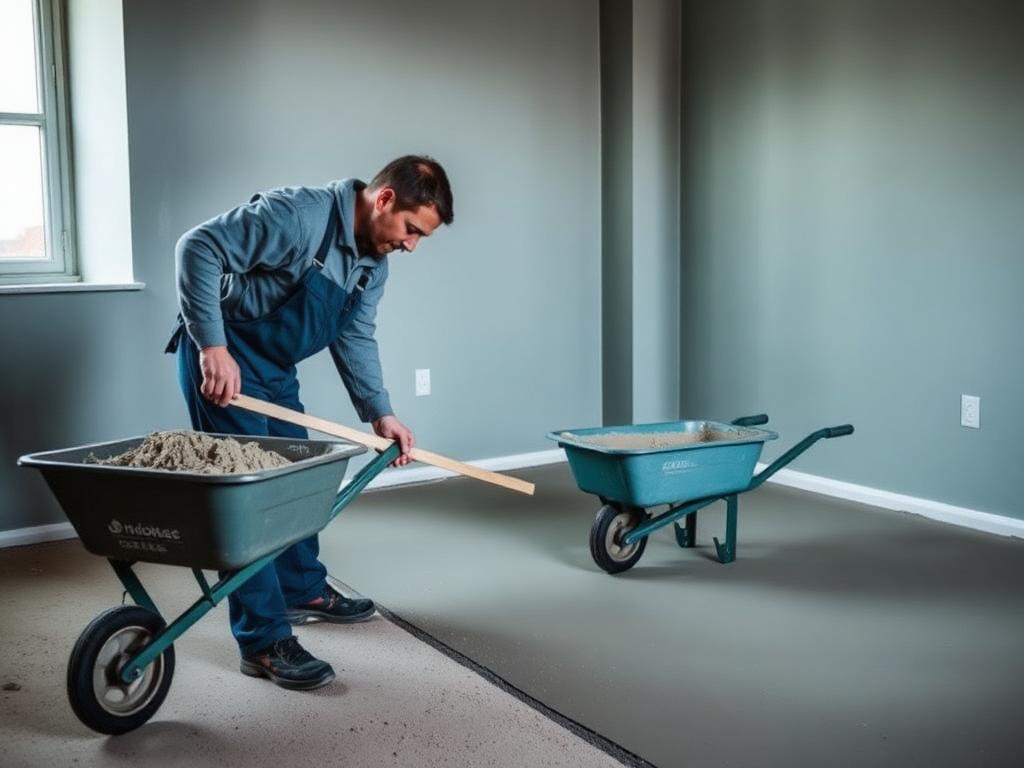 Sand and cement screeding a floor in Sydney