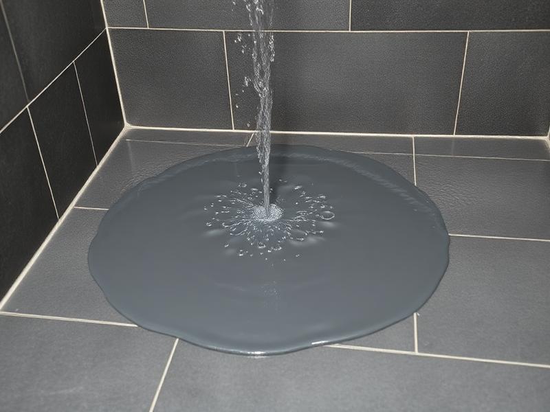 Water pooling on a tiled floor instead of draining